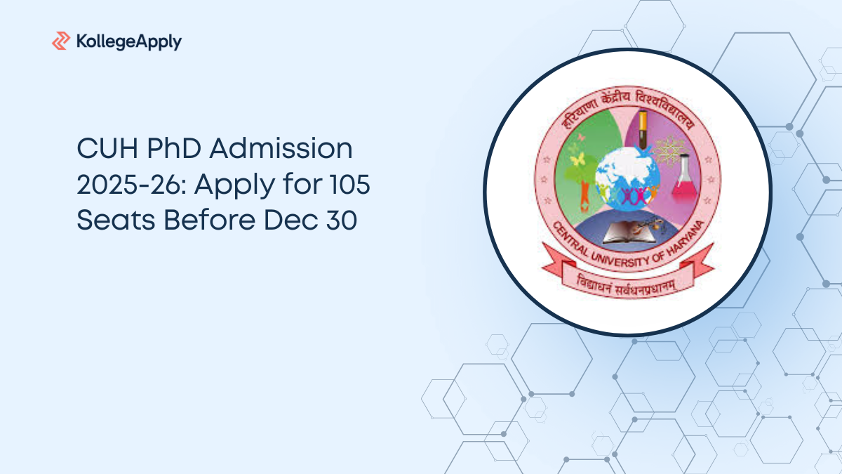 CUH PhD Admission 2025-26: Apply for 105 Seats Before Dec 30