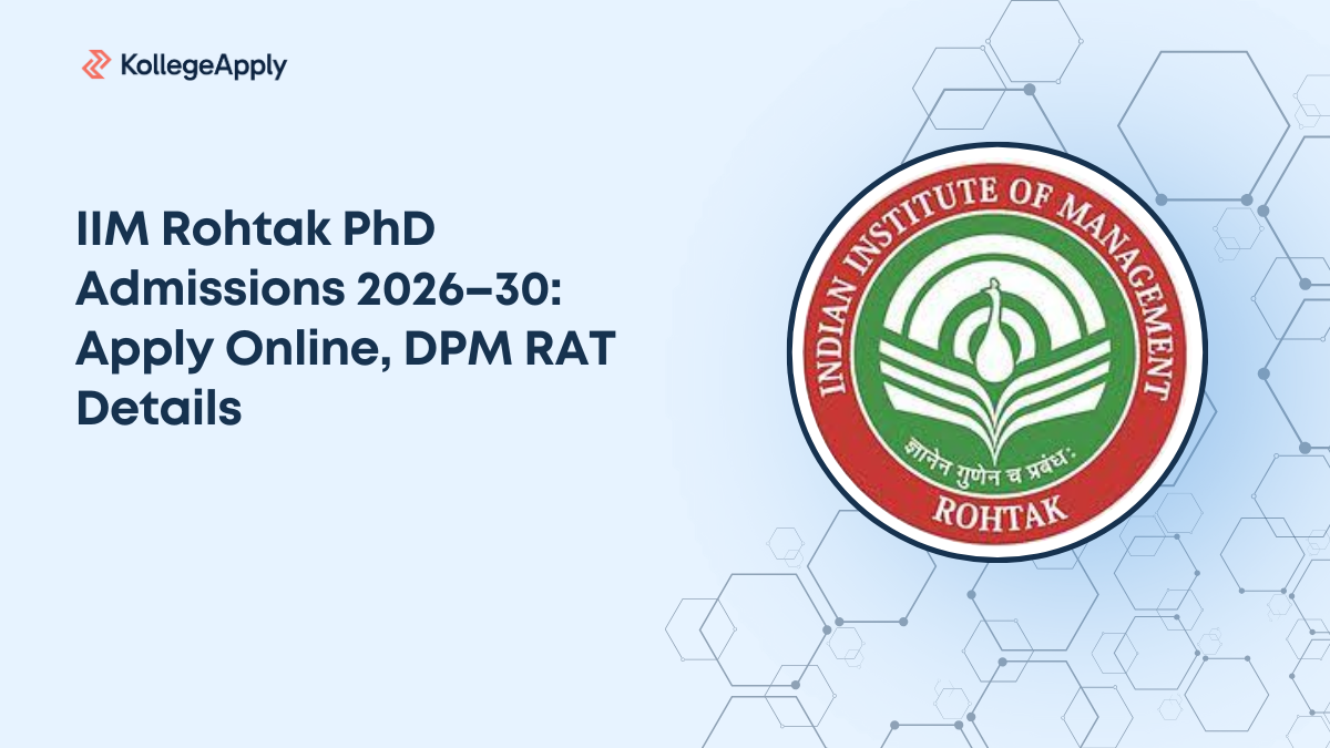 IIM Rohtak PhD Admissions 2026–30: Apply Online, DPM RAT Details