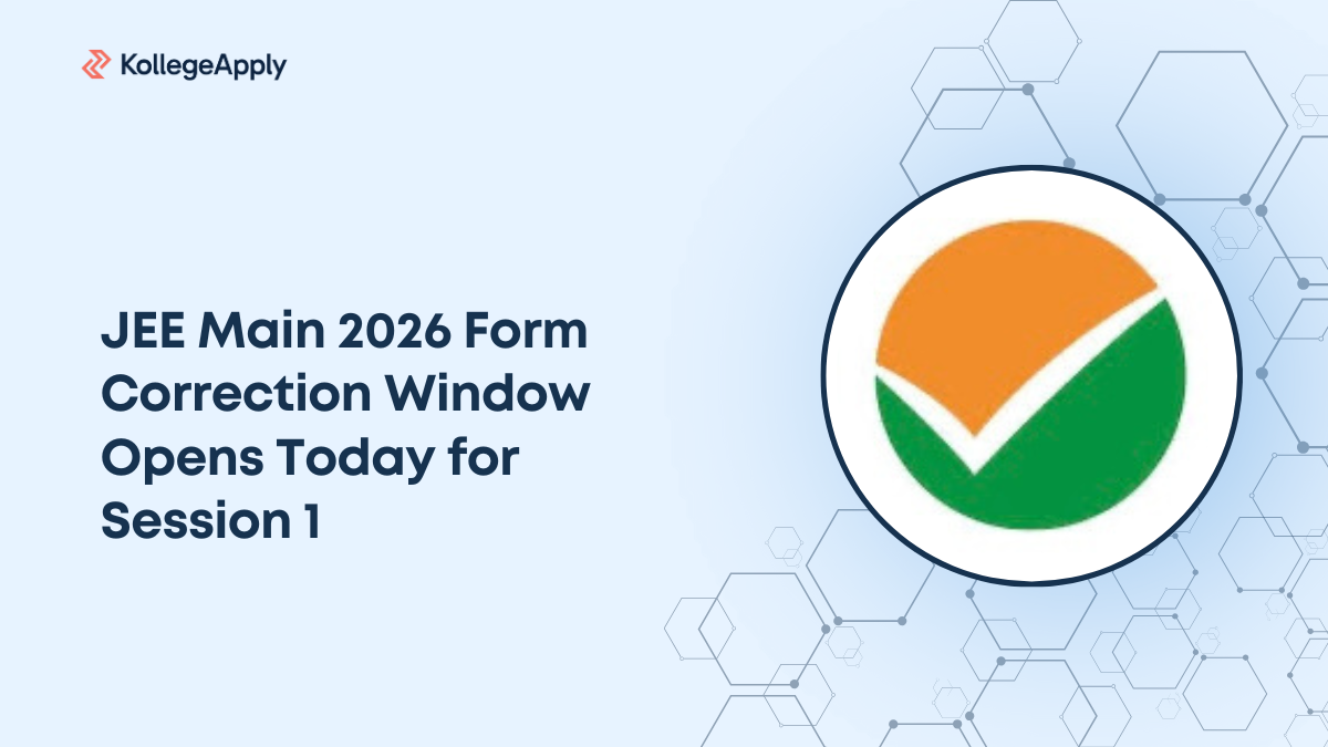 JEE Main 2026 Form Correction Window Opens Today for Session 1