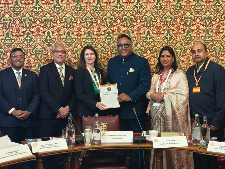 JGU Awarded Global QS 5 Stars Rating 2025 at House of Lords, London