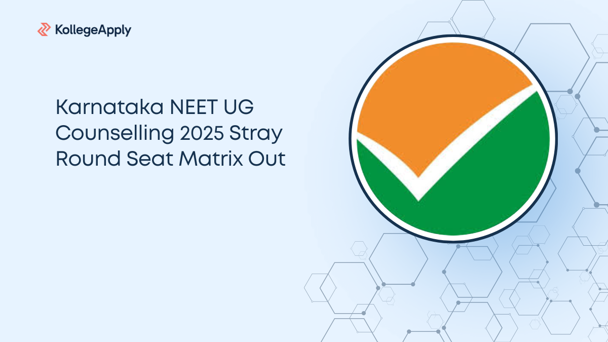 Karnataka NEET UG Counselling 2025 Stray Round Seat Matrix Out