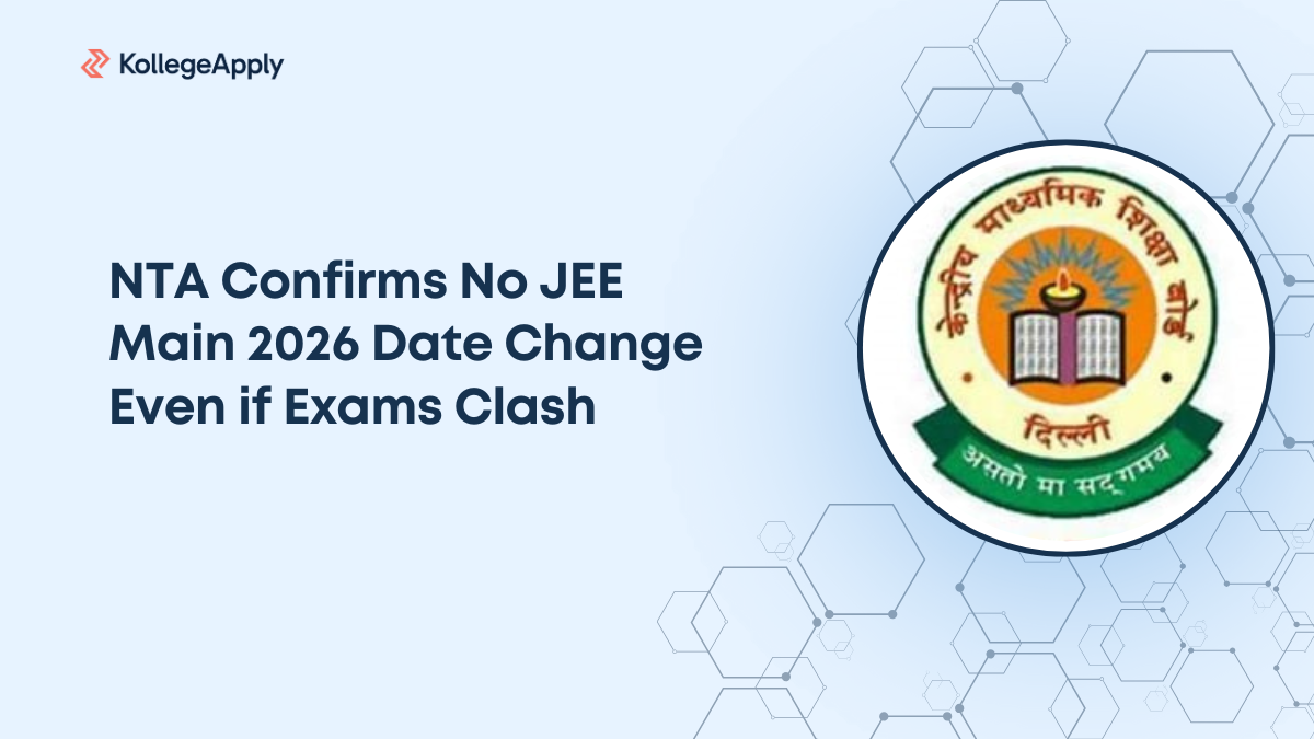 NTA Confirms No JEE Main 2026 Date Change Even if Exams Clash