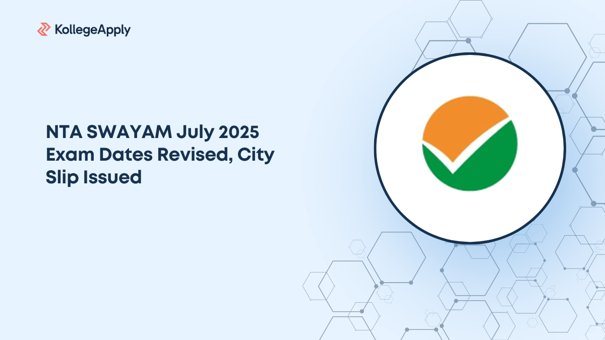 NTA SWAYAM July 2025 Exam Dates Revised, City Slip Issued   