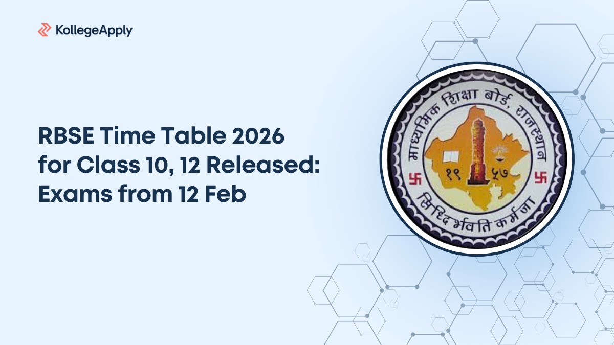 RBSE Time Table 2026 for Class 10, 12 Released: Exams from 12 Feb