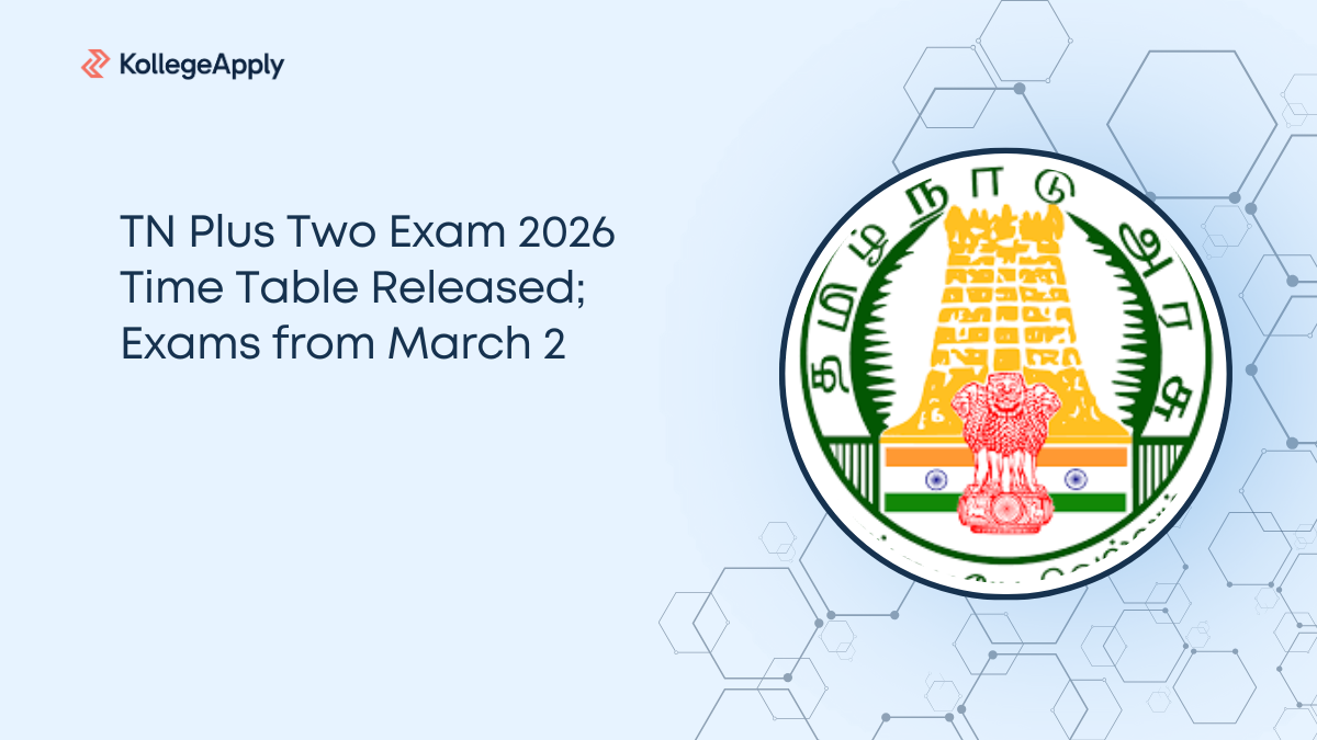 TN Plus Two Exam 2026 Time Table Released; Exams from March 2