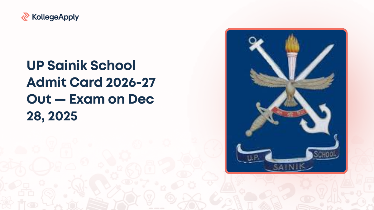 UP Sainik School Admit Card 2026-27 Out — Exam on Dec 28, 2025