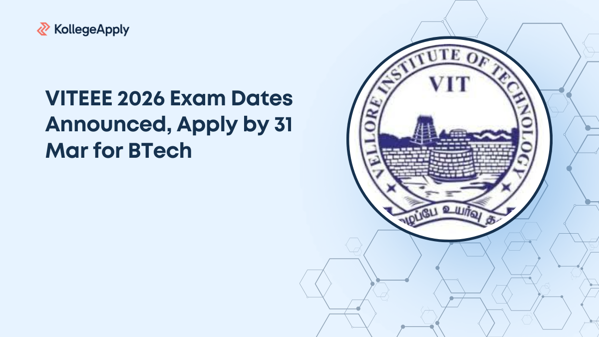 VITEEE 2026 Exam Dates Announced, Apply by 31 Mar for BTech 