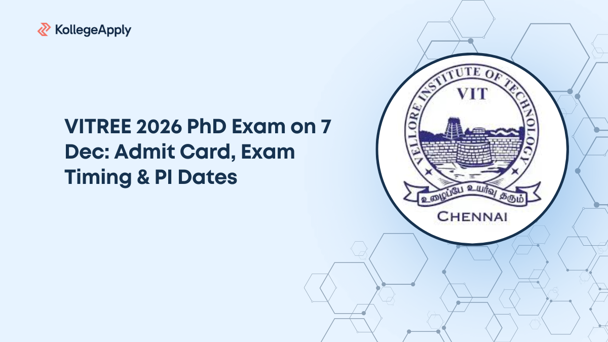VITREE 2026 PhD Exam on 7 Dec: Admit Card, Exam Timing & PI Dates