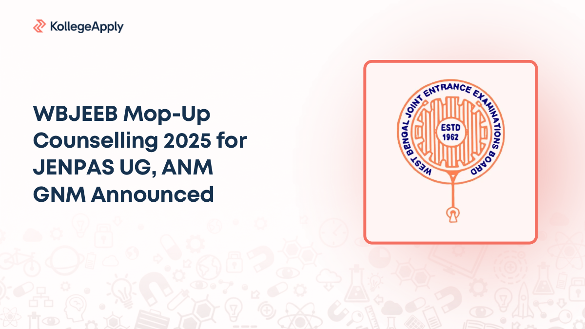 WBJEEB Mop-Up Counselling 2025 for JENPAS UG, ANM GNM Announced
