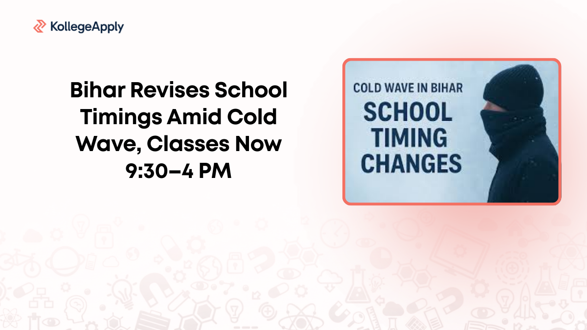 Bihar Revises School Timings Amid Cold Wave, Classes Now 9:30–4 PM