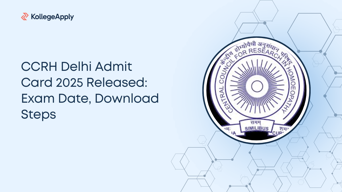 CCRH Delhi Admit Card 2025 Released: Exam Date, Download Steps