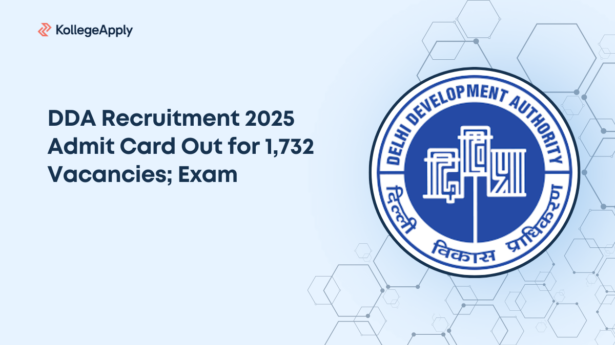 DDA Recruitment 2025 Admit Card Out for 1,732 Vacancies; Exam