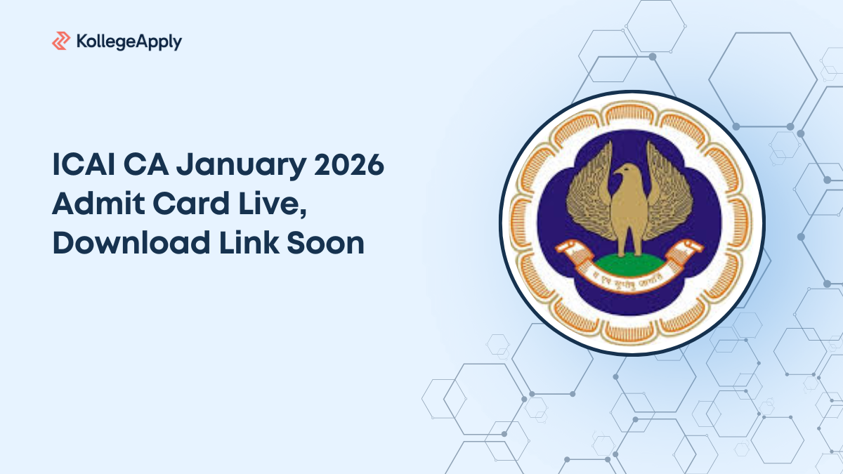 ICAI CA January 2026 Admit Card Live, Download Link Soon   
