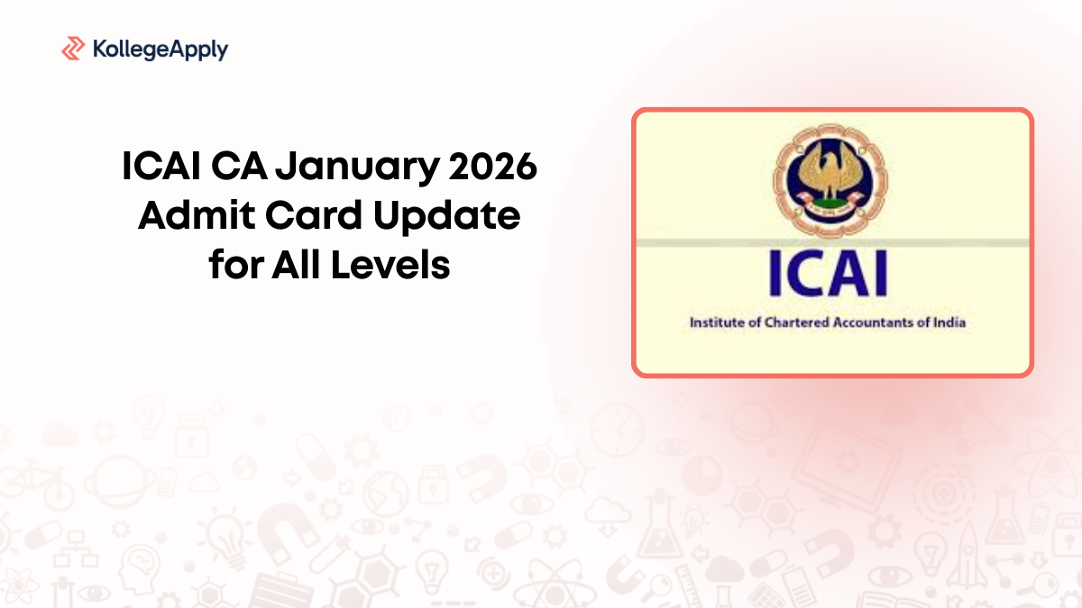ICAI CA January 2026 Admit Card Update for All Levels of this exam.
