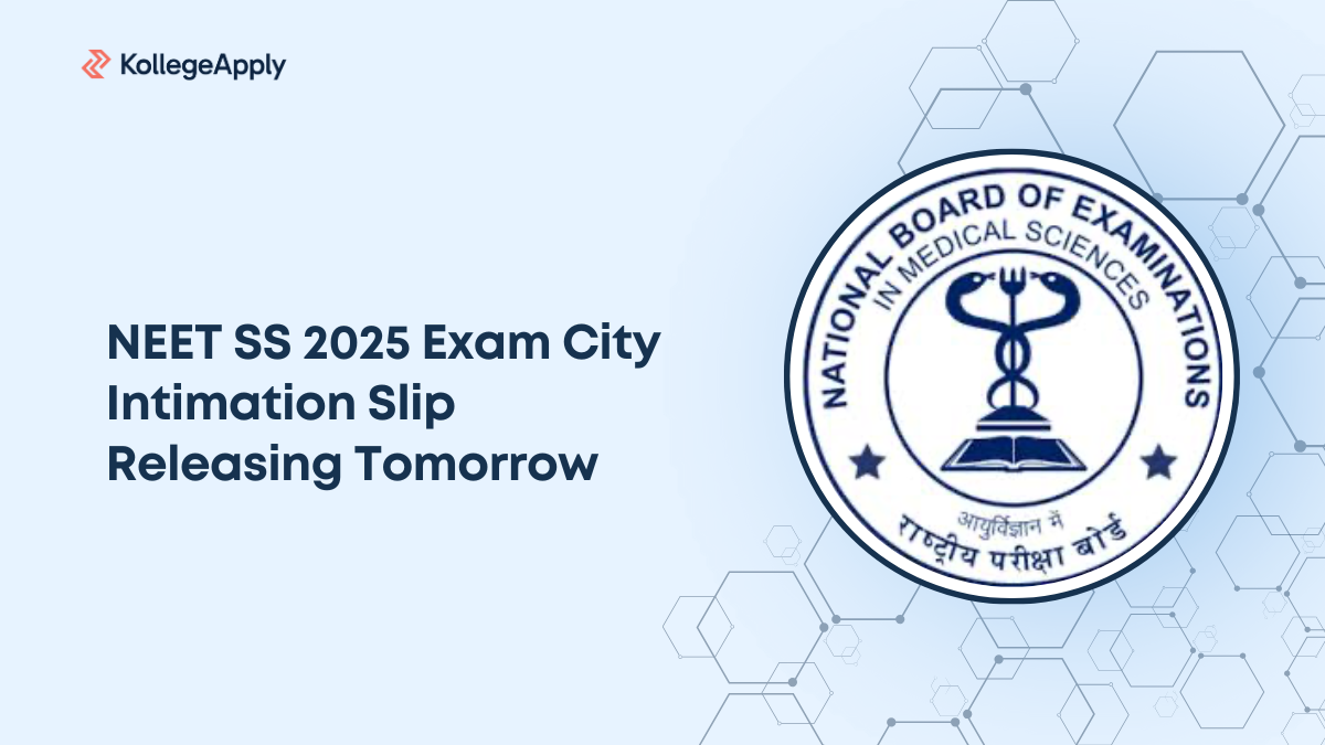 NEET SS 2025 Exam City Slip to Be Released on December 12 by NBEMS
