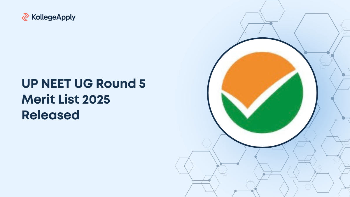 UP NEET UG Round 5 Merit List 2025 Released by DGME Uttar Pradesh