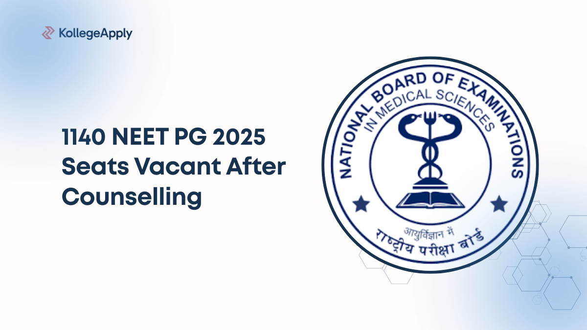 1140 NEET PG 2025 Seats Vacant After Counselling, Govt Confirms No Plan ...