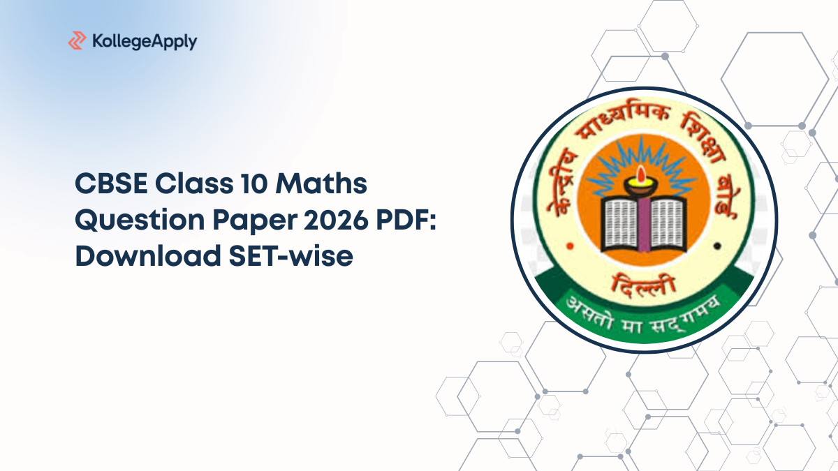 CBSE Class 10 Maths Question Paper 2026 PDF: Download SET-wise