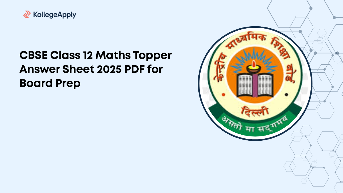 CBSE Class 12 Maths Topper Answer Sheet 2025 PDF for Board Prep