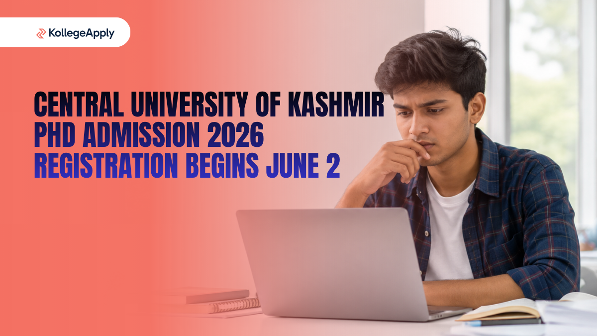 Central University of Kashmir PhD Admission 2026 Registration Begins June 2