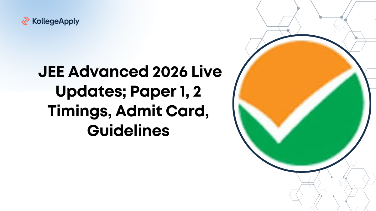 JEE Advanced 2026 Live Updates; Paper 1, 2 Timings, Admit Card, Guidelines