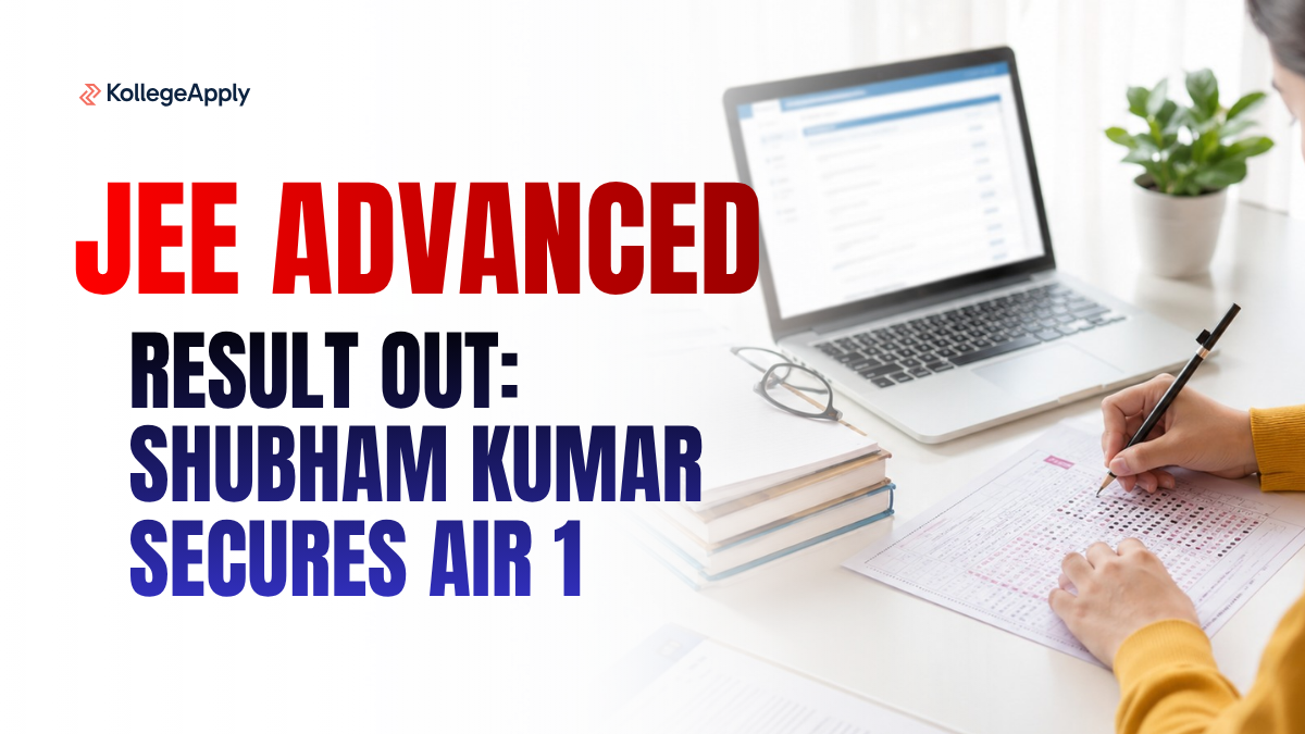 JEE Advanced 2026 Result Out: Shubham Kumar Secures AIR 1 Top Rank