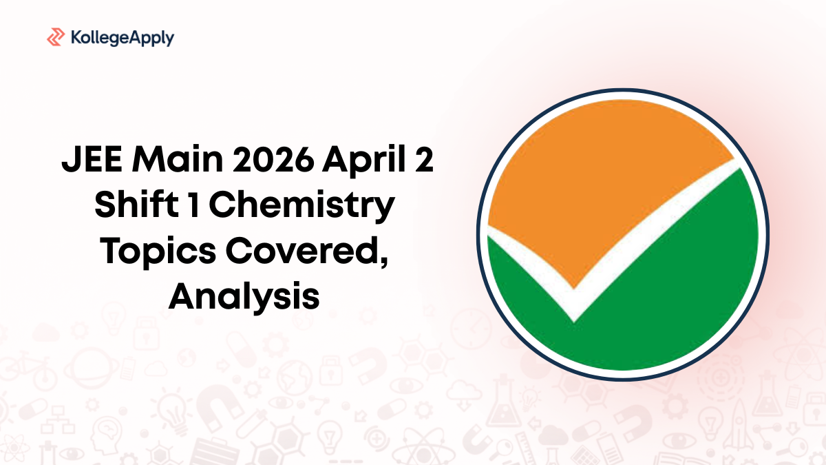 JEE Main 2026 April 2 Shift 1 Chemistry Topics Covered, Analysis