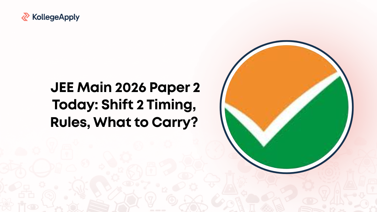 JEE Main 2026 Paper 2 Today: Shift 2 Timing, Rules, What to Carry