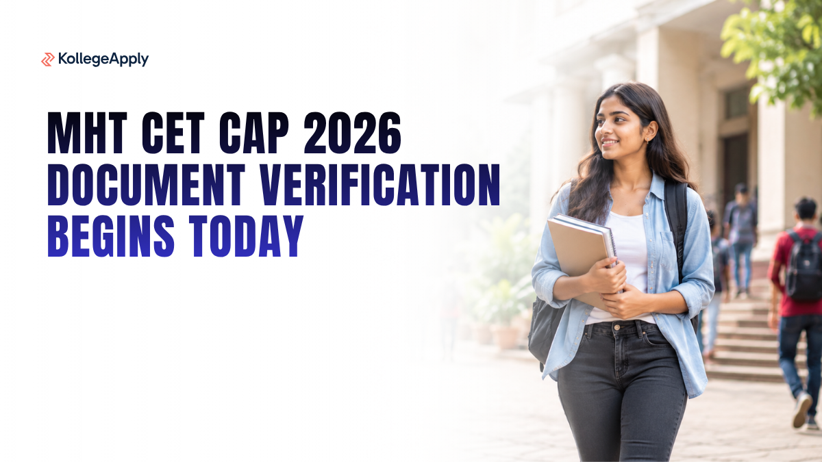 MHT CET CAP 2026 Document Verification Begins Today; Check Process