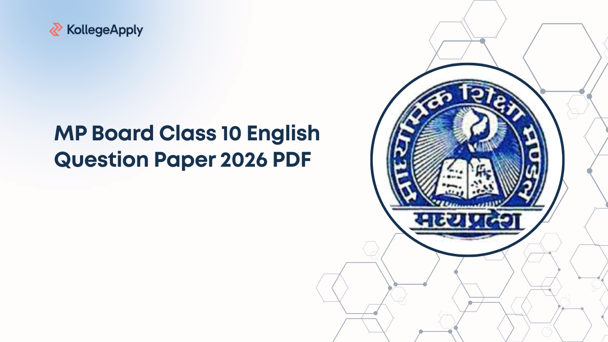 MP Board Class 10 English Question Paper 2026 PDF