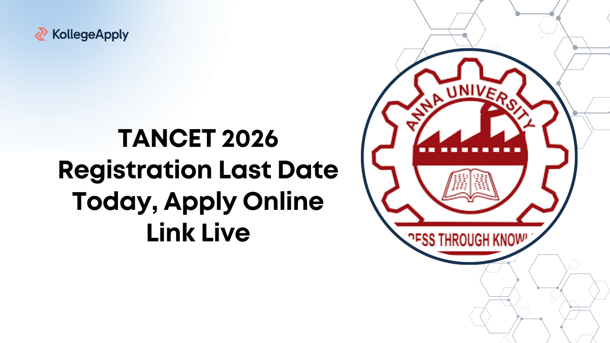 TANCET 2026 Registration Last Date Today, Apply Online Link Live