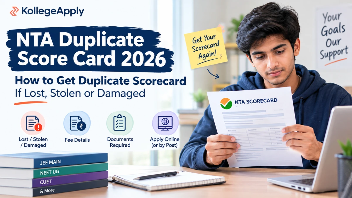 NTA Duplicate Score Card 2026: How to Get Duplicate Scorecard If Lost, Stolen or Damaged