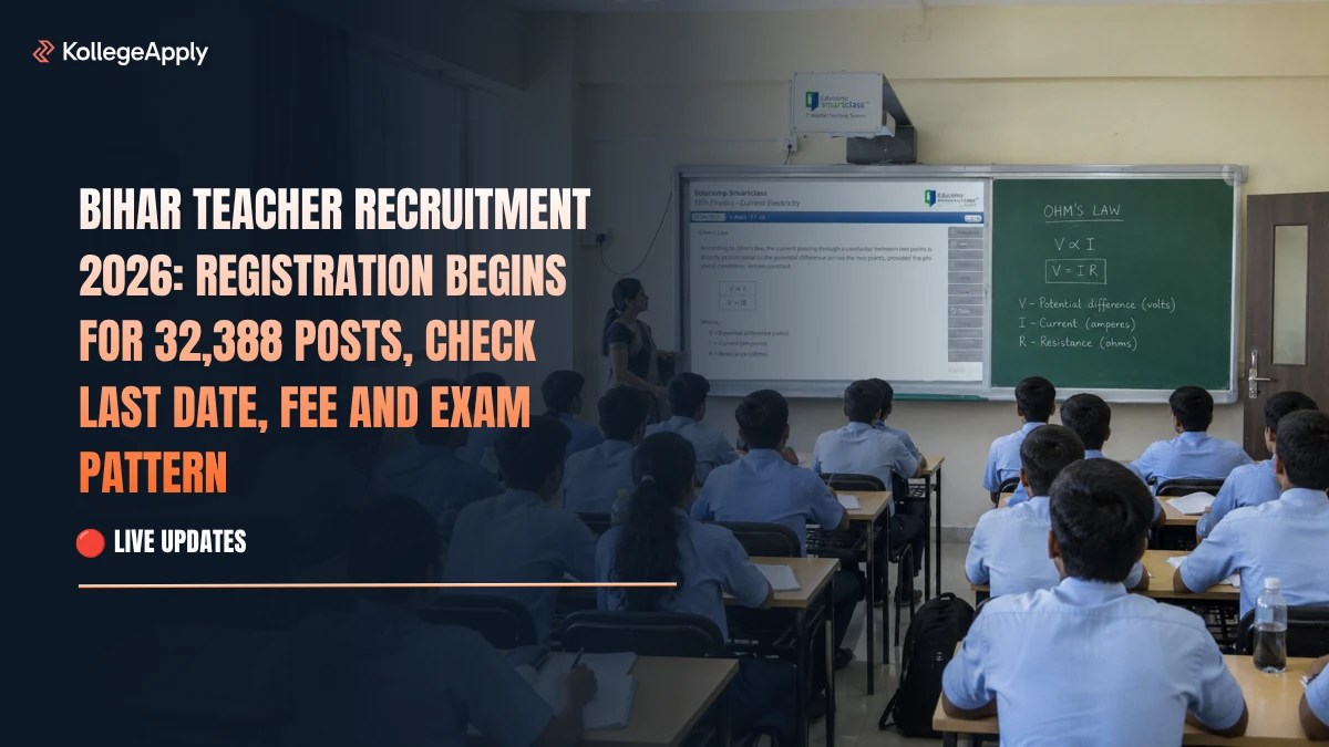 Bihar Teacher Recruitment 2026: Registration Begins, Check Last Date, Fee and Exam Pattern Here
